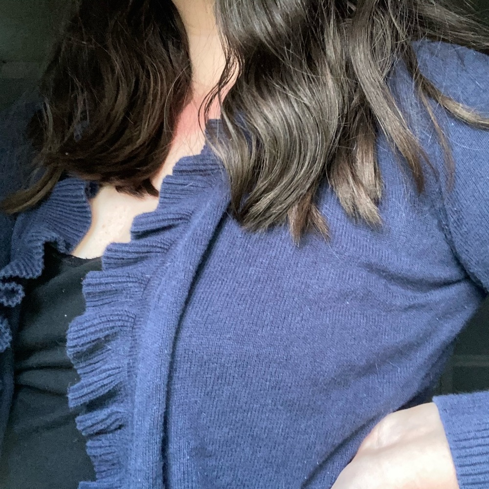 Blue Ruffles Cardigan - Picture 2 of 3